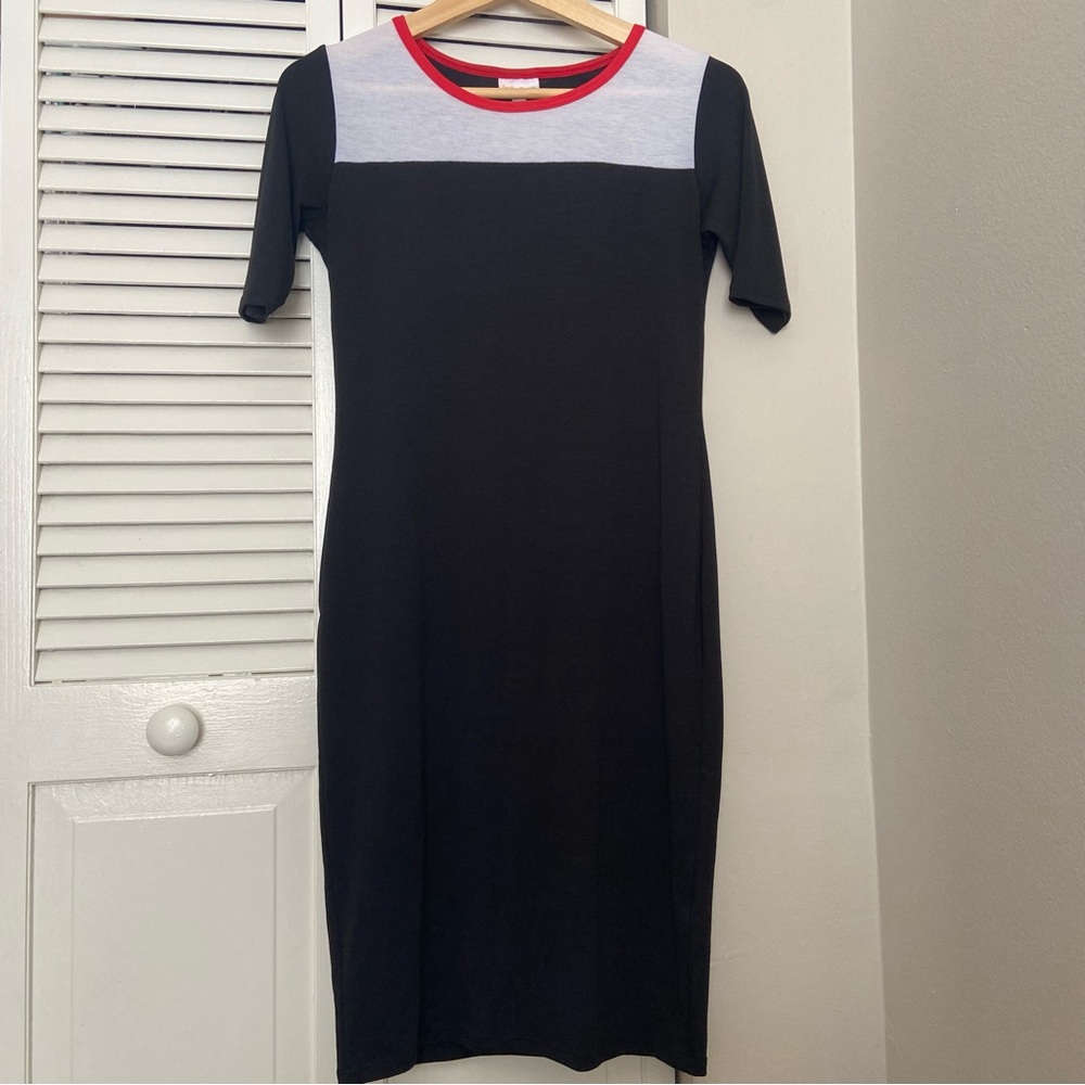 Colorblock T-Shirt LuLaRoe Julia Dress Size XS Size 2 - 4